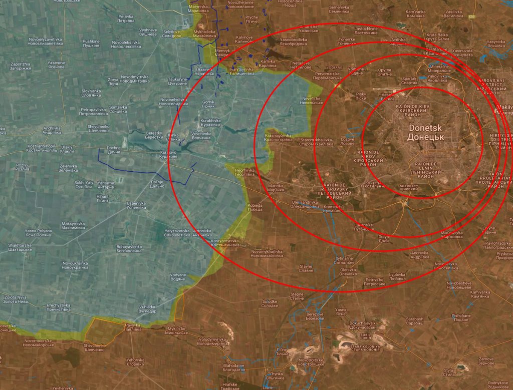 Rusia busca crear una zona de seguridad al oeste de la ciudad de Donetsk