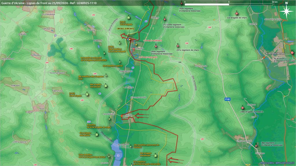 Mapa del sector de Siversk