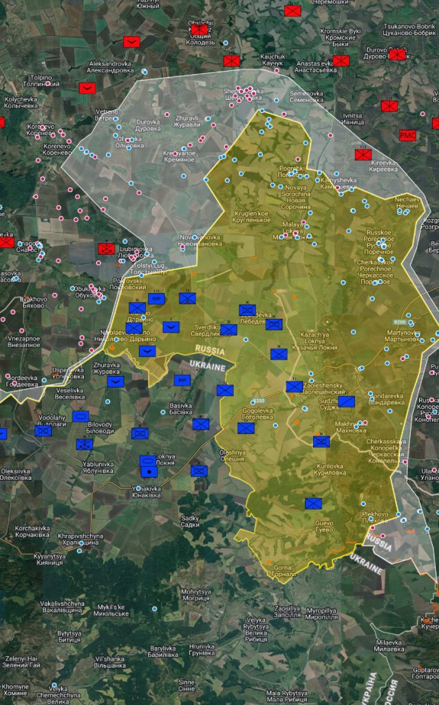 Mapa del sector de Kursk