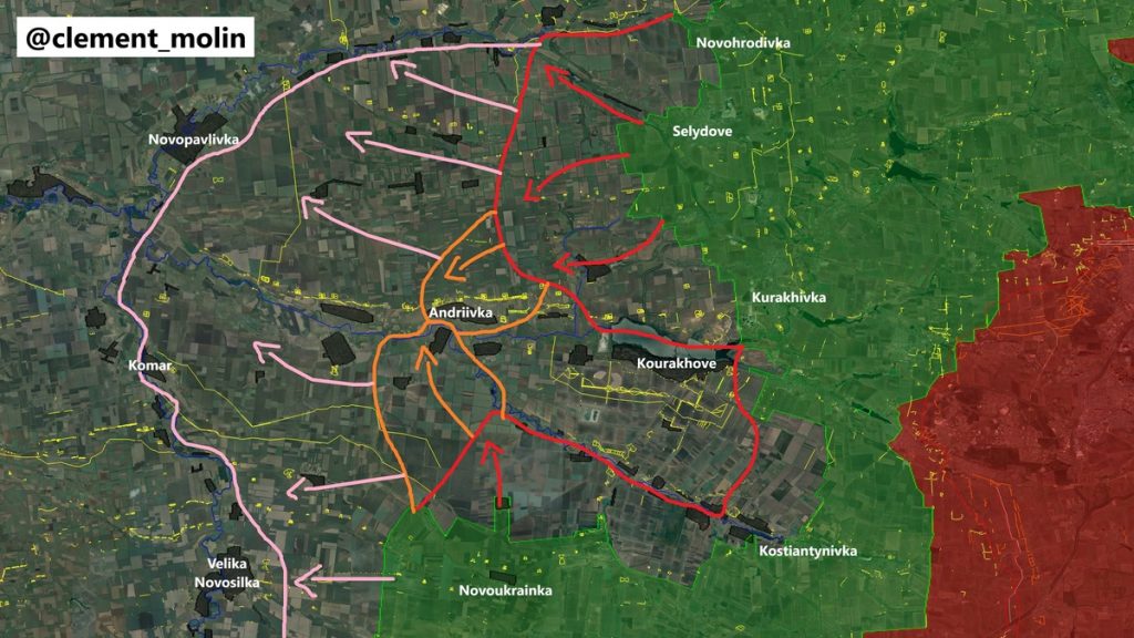 Posible evolución del sector de Pokrovsk-Kurajove