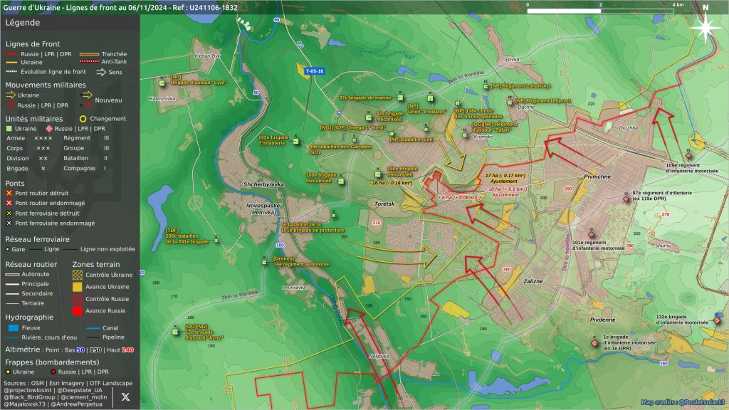 Situación en Toretsk a 7 de noviembre de 2024