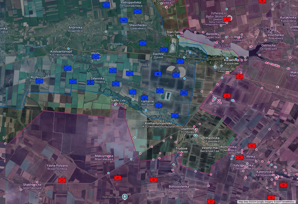 Situación en el sector de Kurajove a 8 de diciembre de 2023