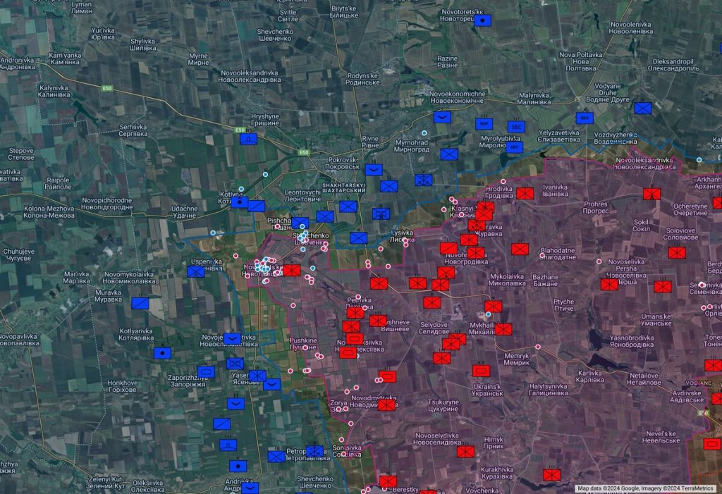 Situación en el sector de Pokrovsk a 21 de diciembre de 2024