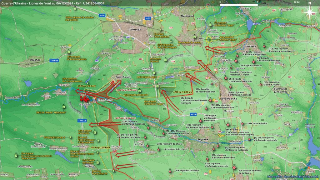 Situación en torno a Pokrovsk a 6 de diciembre de 2024