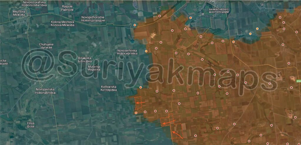 Situación al oeste del sector de Pokrovsk a 21 de febrero de 2025