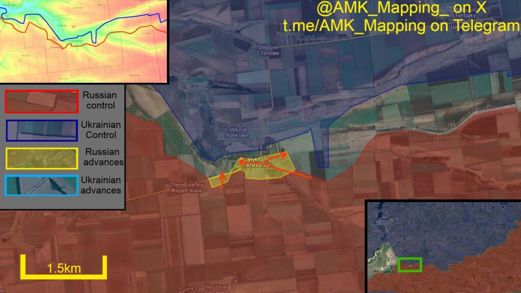 Movimientos rusos en Zaporiyia a 25 de febrero de 2025